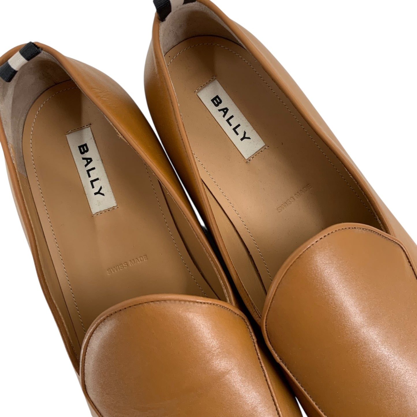 Bally Tan Leather Loafers