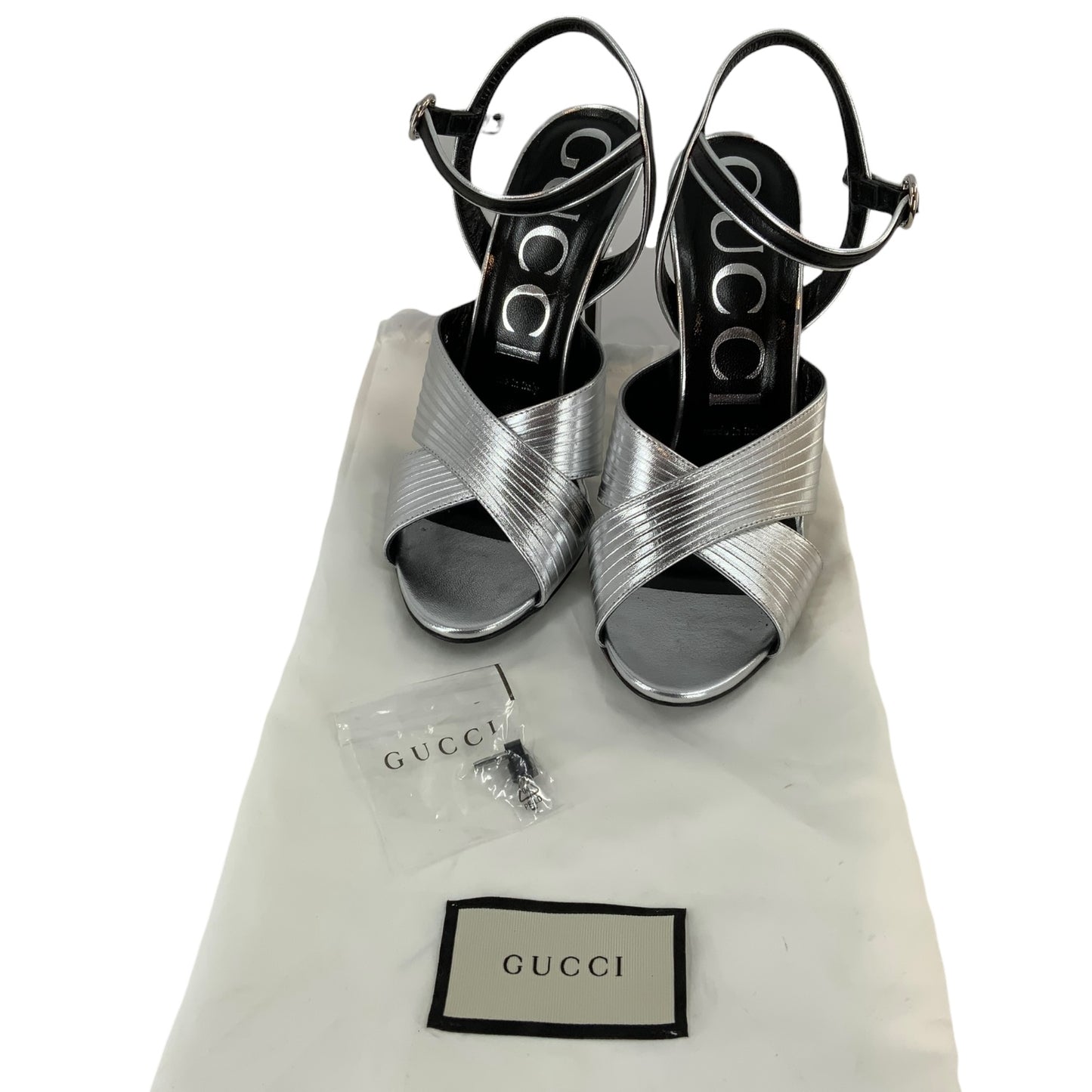 Gucci Silver Heels