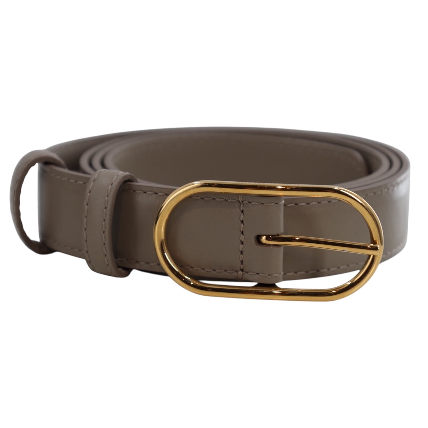 Dolce and Gabbana Calfskin Beige Belt