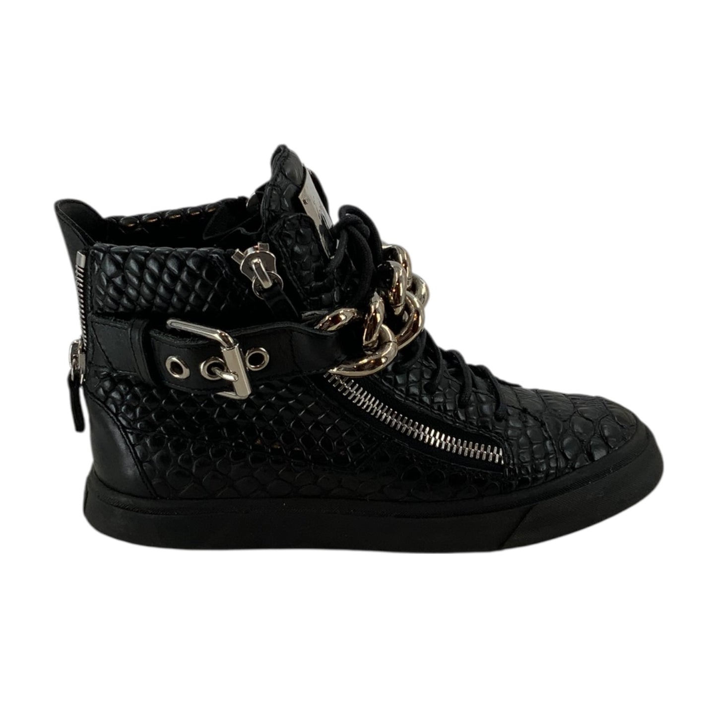 Giuseppe Zanotti Design Croc Embossed High Top Sneakers