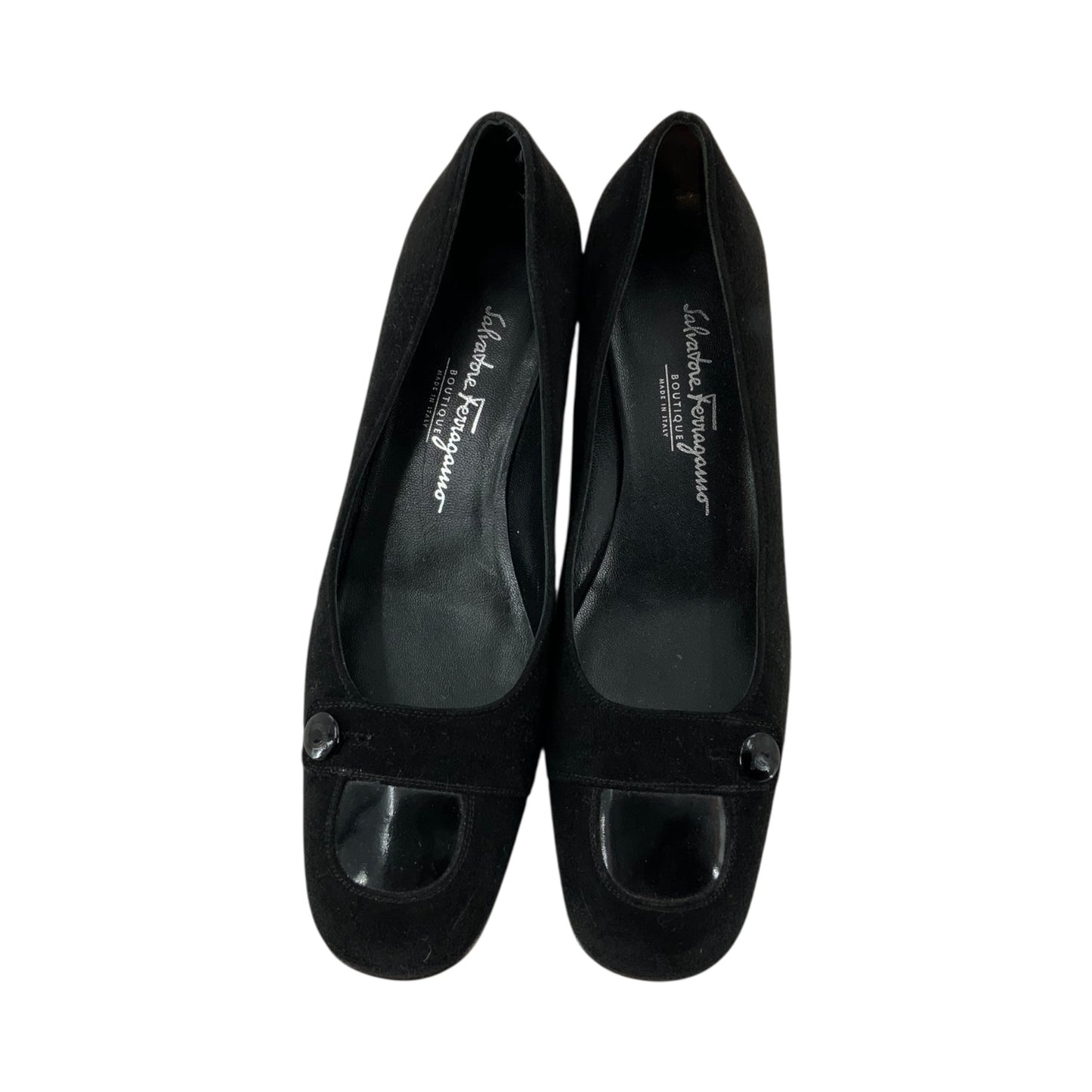 Salvatore Ferragamo Chunky Kitten Heel Flats