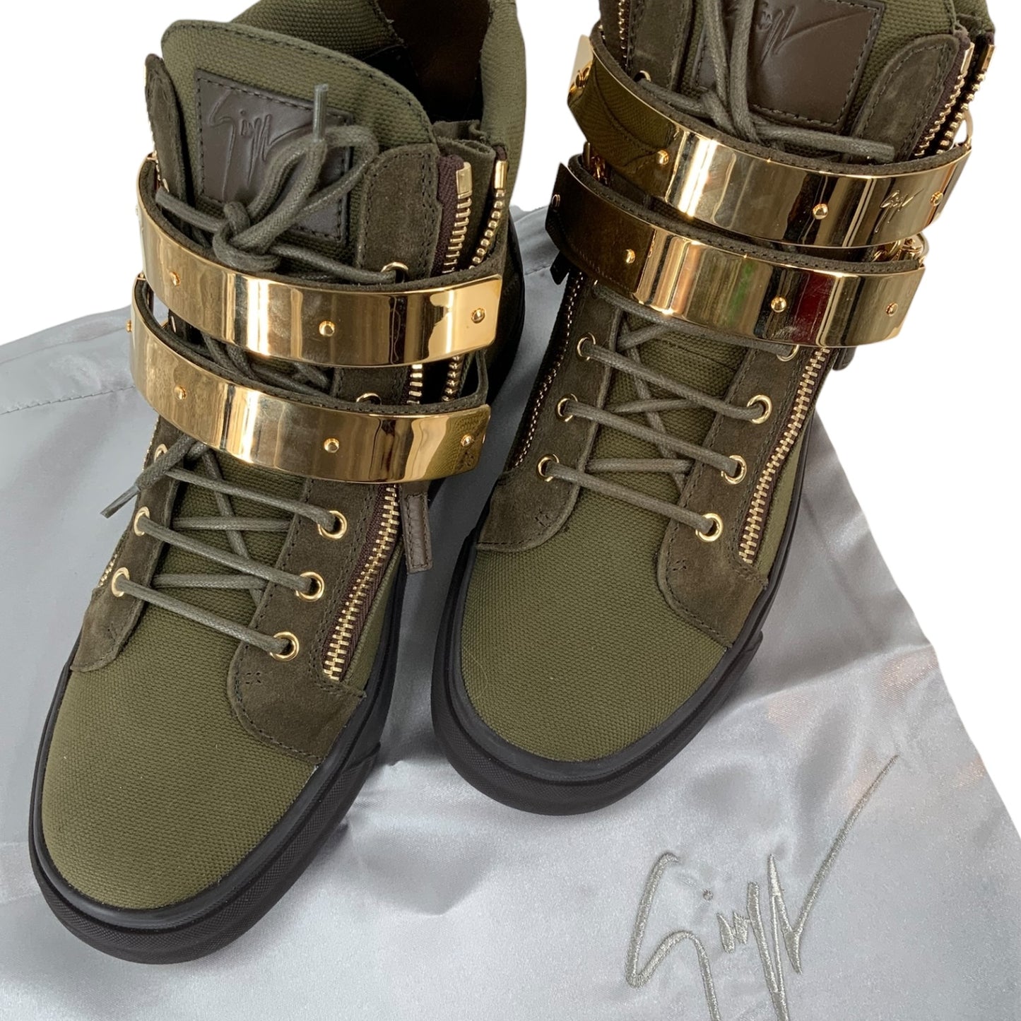 Giuseppe Zanotti High Top Olive Green Sneakers