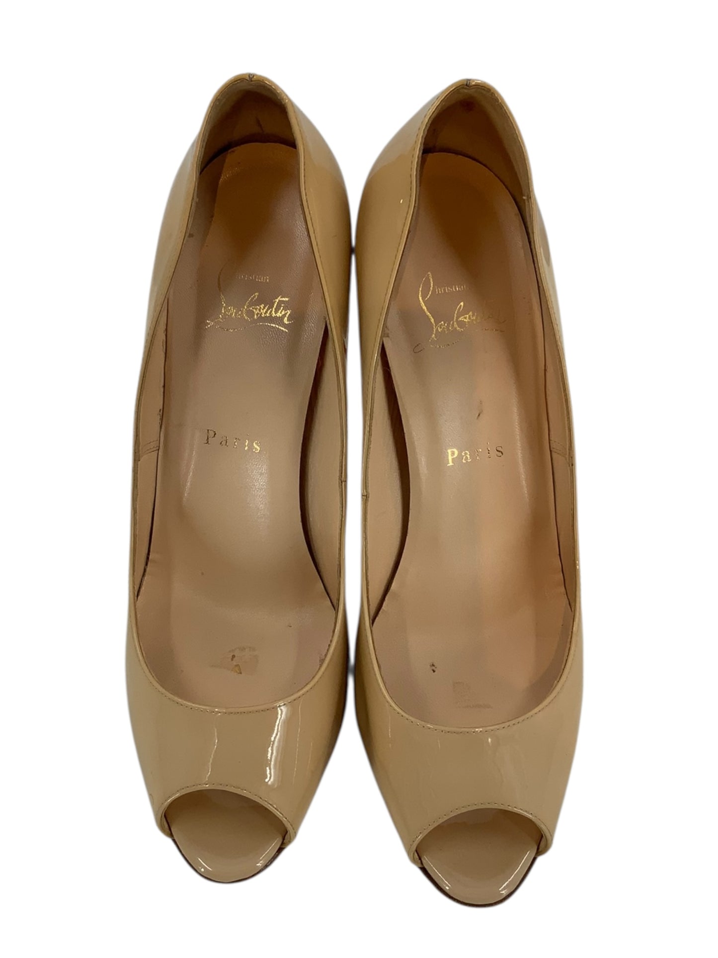 Christian Louboutin Nude Peep Toe Red Bottoms