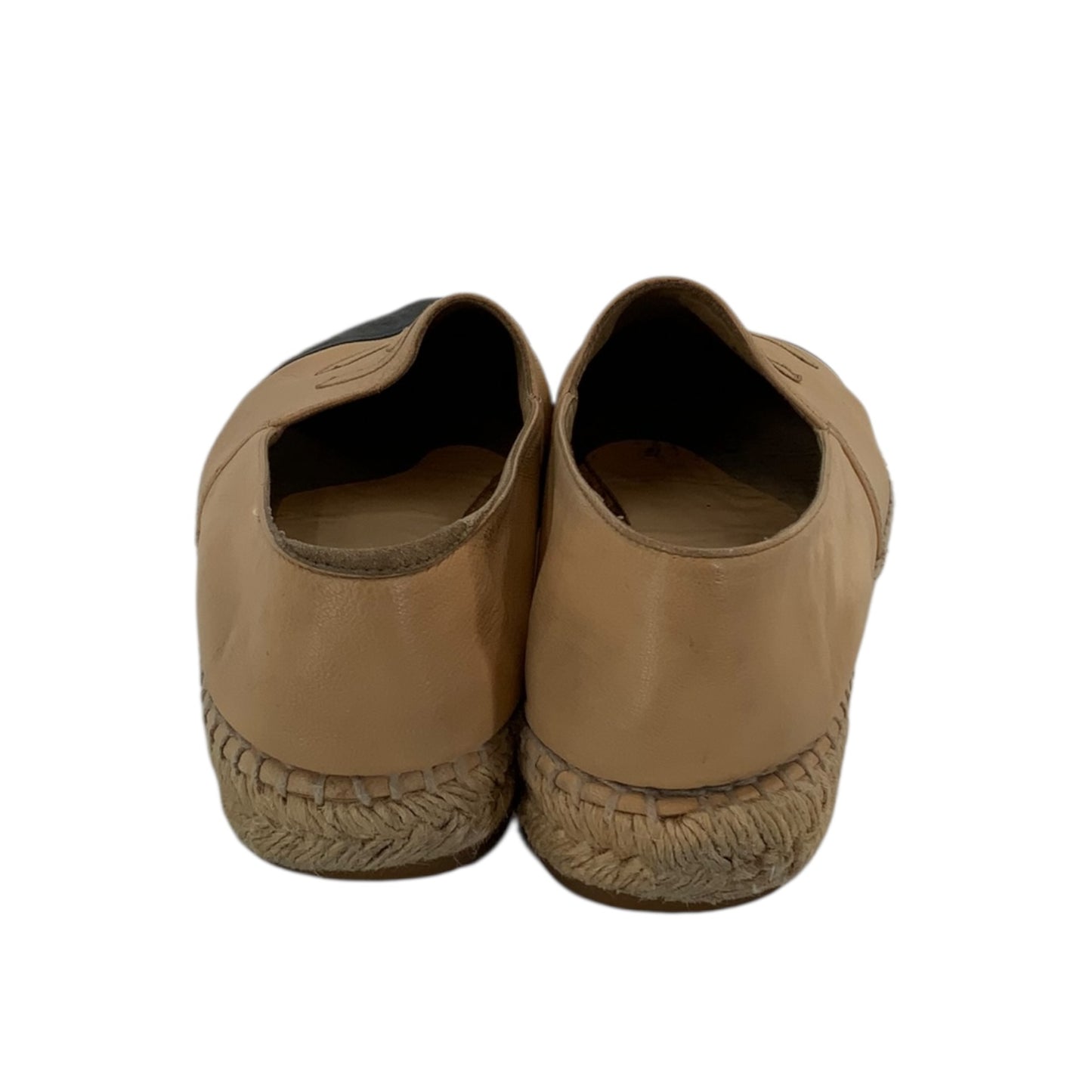 Chanel Interlocking CC Logo Leather Espadrilles
