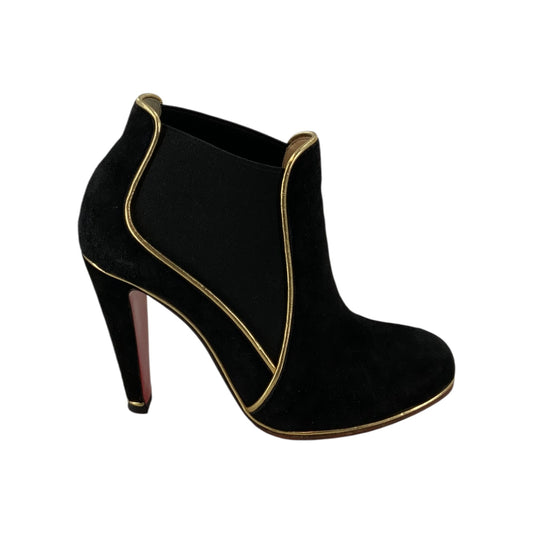 Christian Louboutin Loulou 85 Black Suede Booties