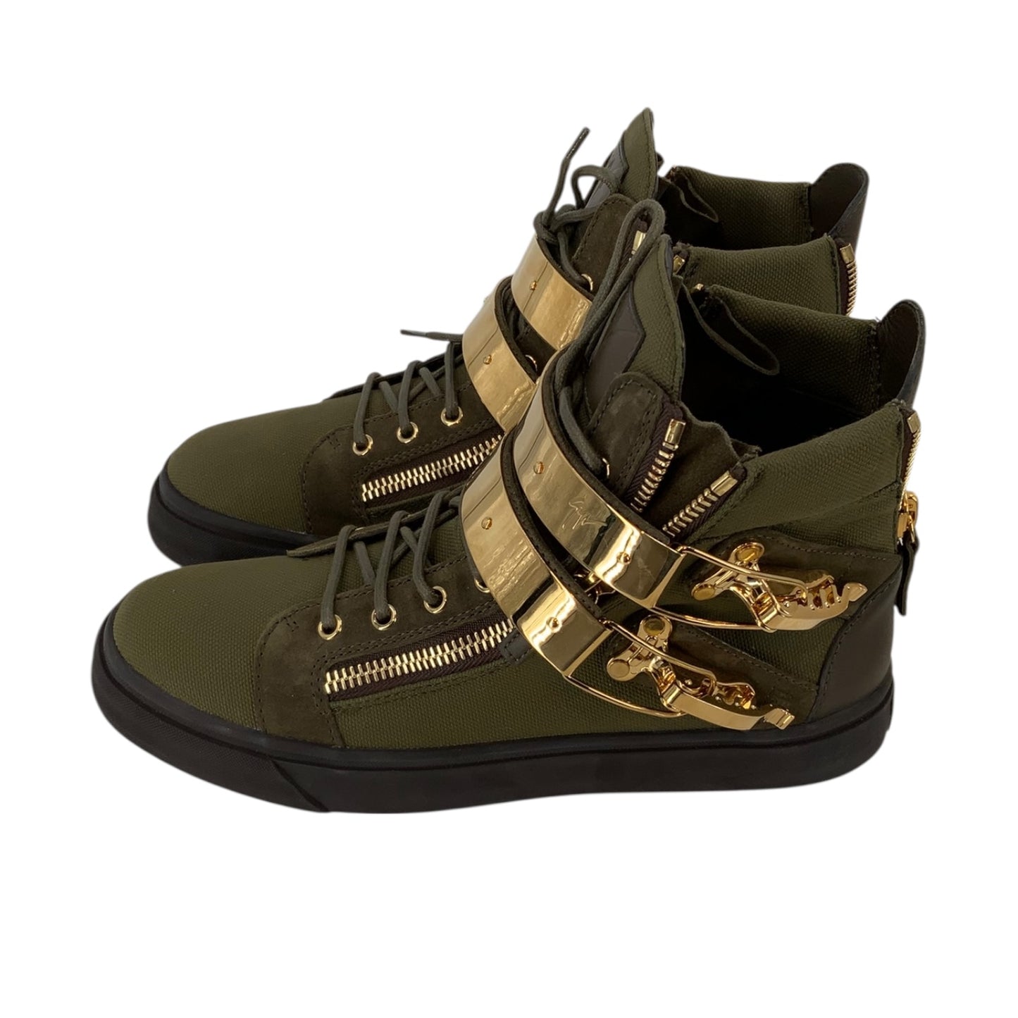 Giuseppe Zanotti High Top Olive Green Sneakers