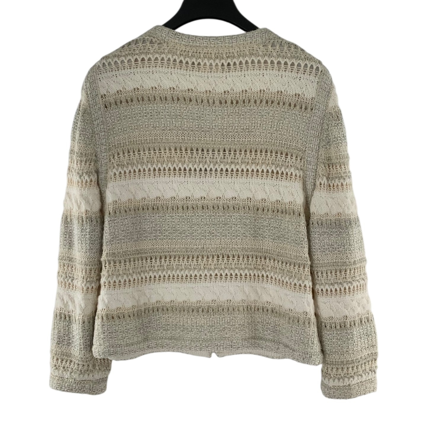 St. John Coture Metallic Silver Accent Evening Sweater