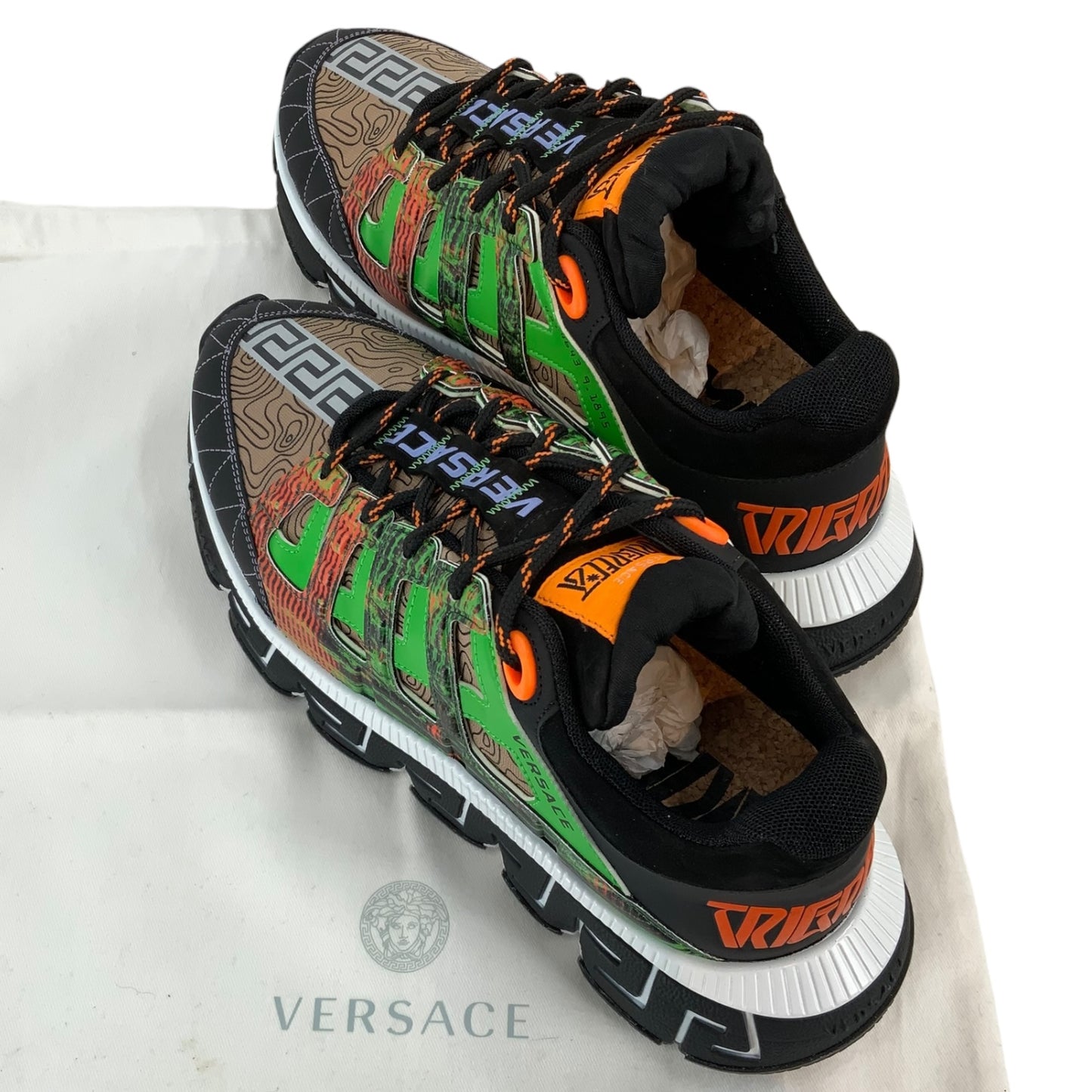 Versace Trigreca Abstract Print Chunky Sneakers