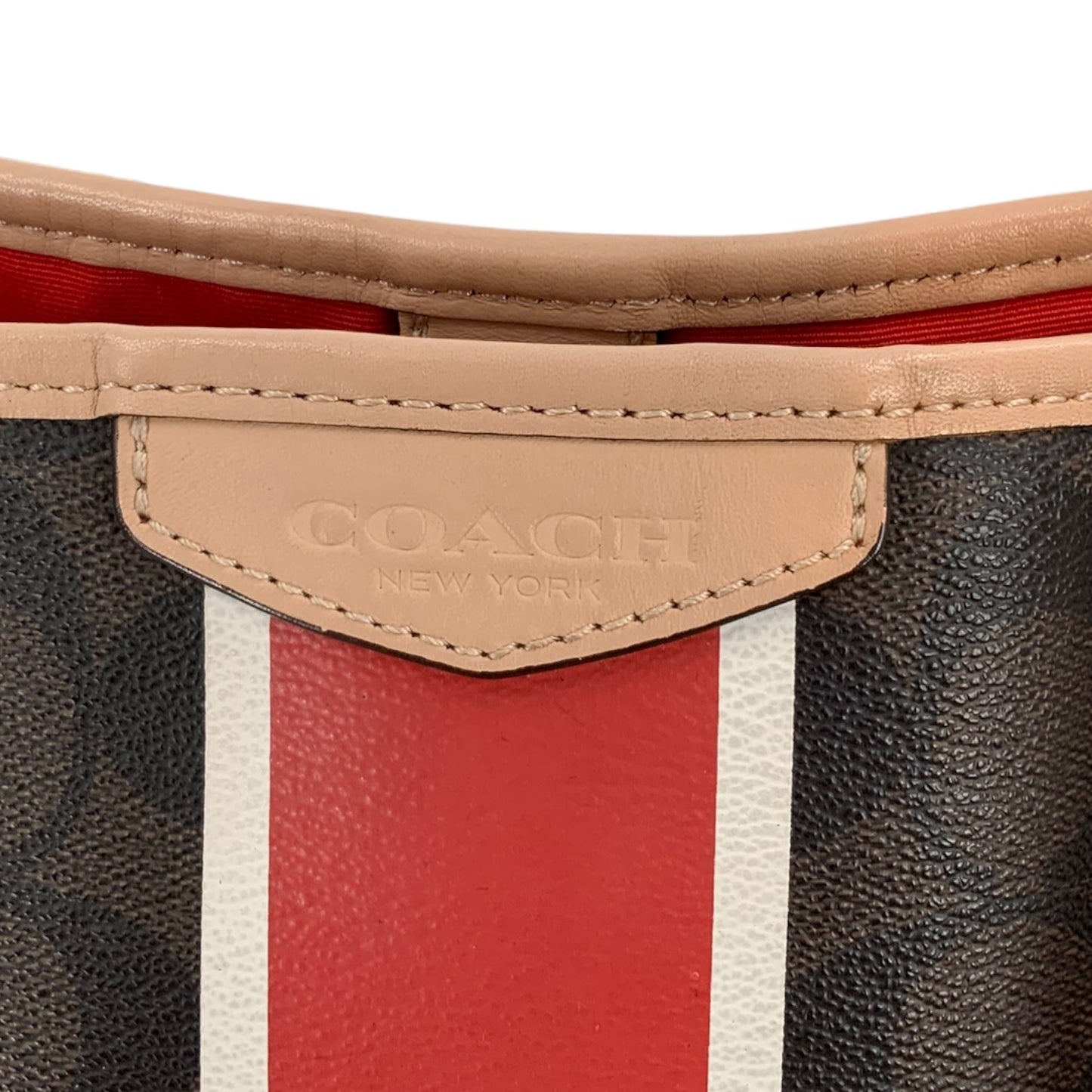 Coach Signature Stripe Tote Bag