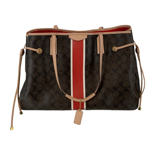 Coach Signature Stripe Tote Bag