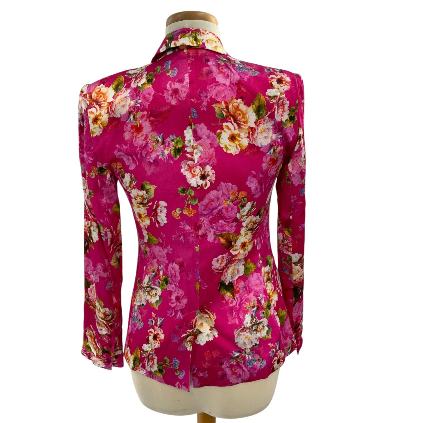 L'Agence Colin Floral Satin Cabaret Pink Blazer