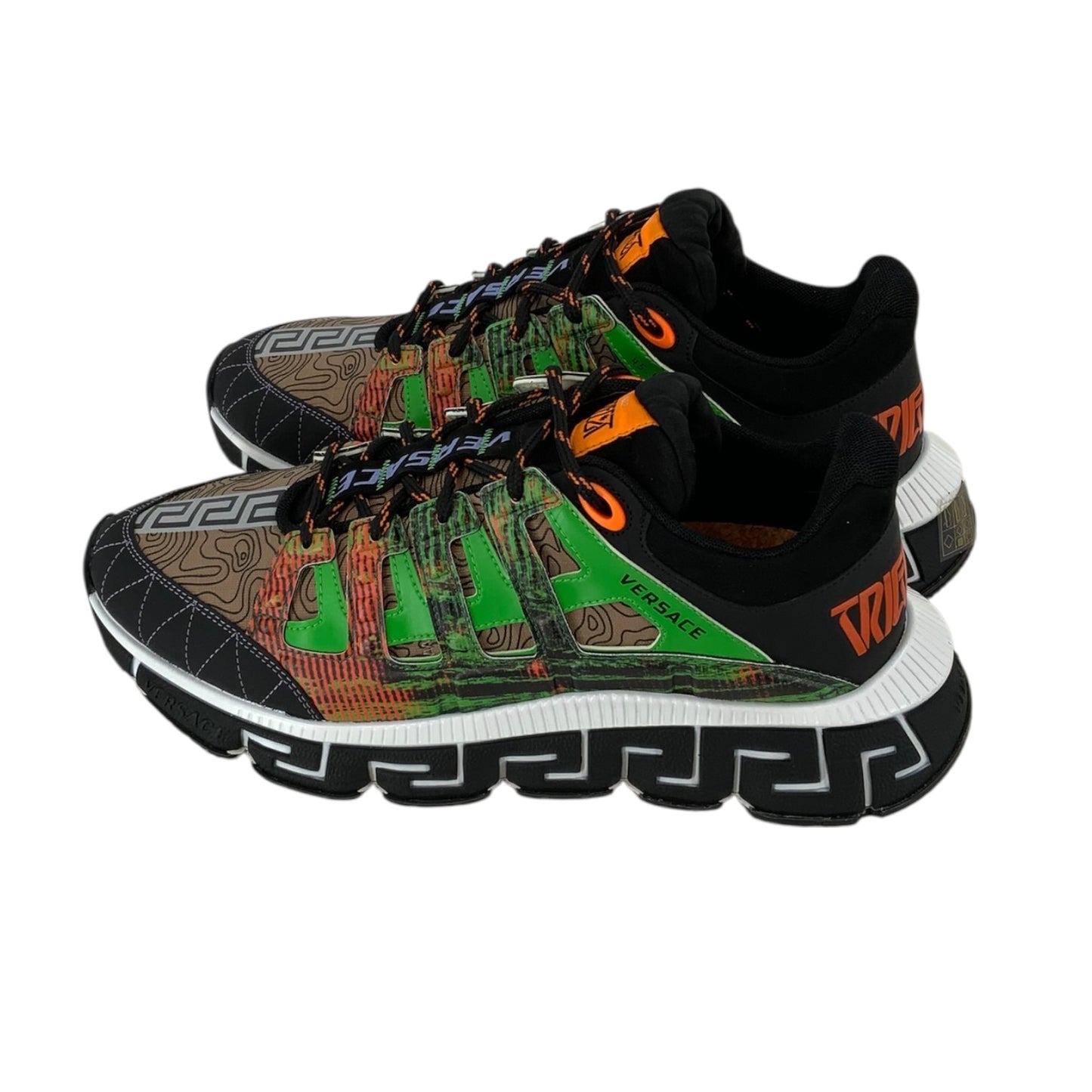 Versace Trigreca Abstract Print Chunky Sneakers