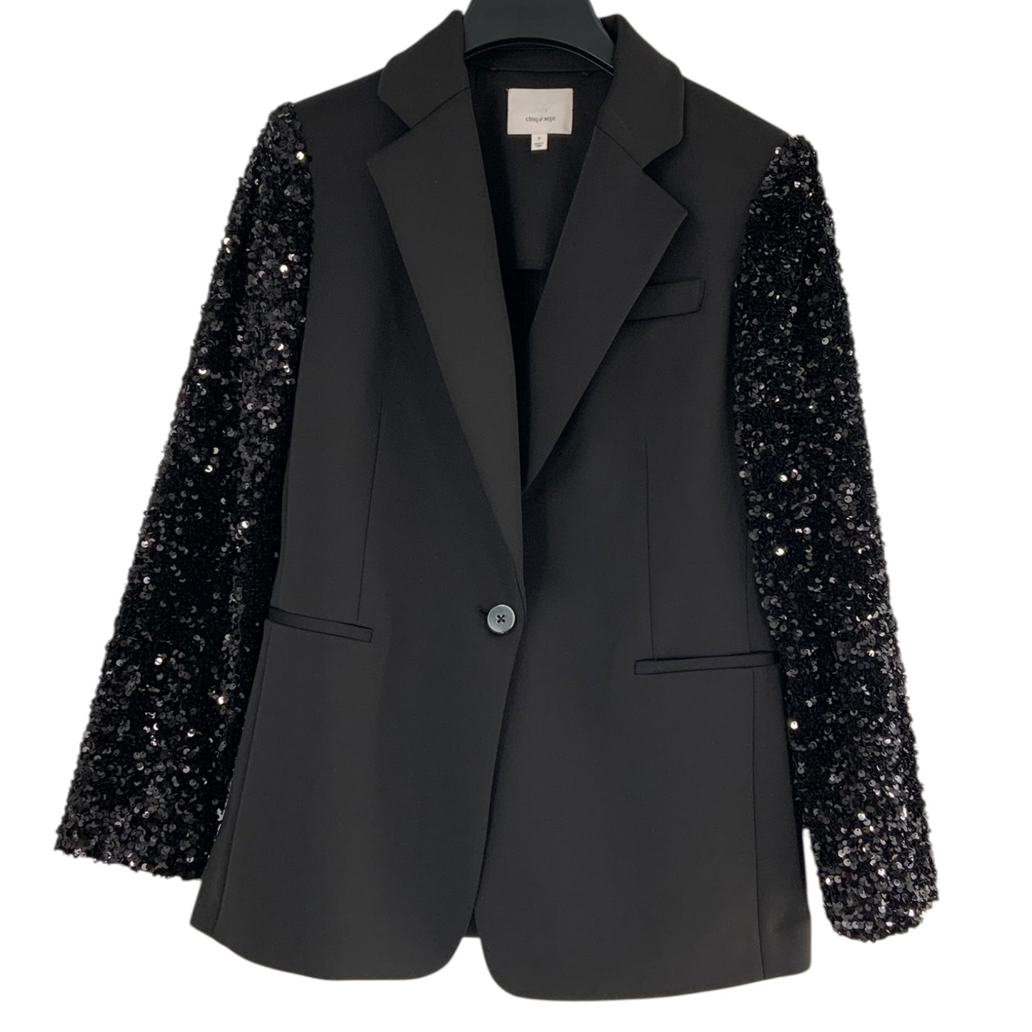 Cinq A Sept Sequin Arm Blazer