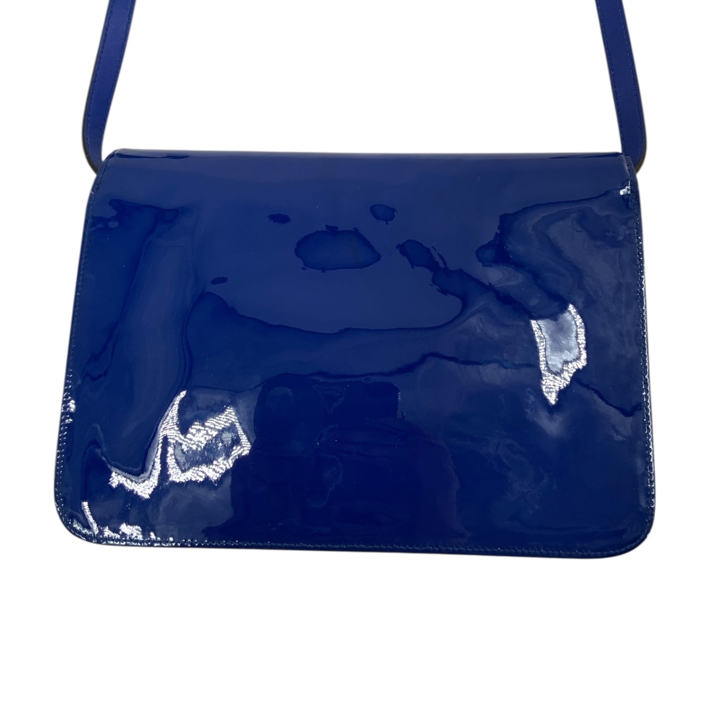 Gucci Blue Patent Leather Bright Bit Crossbody Bag