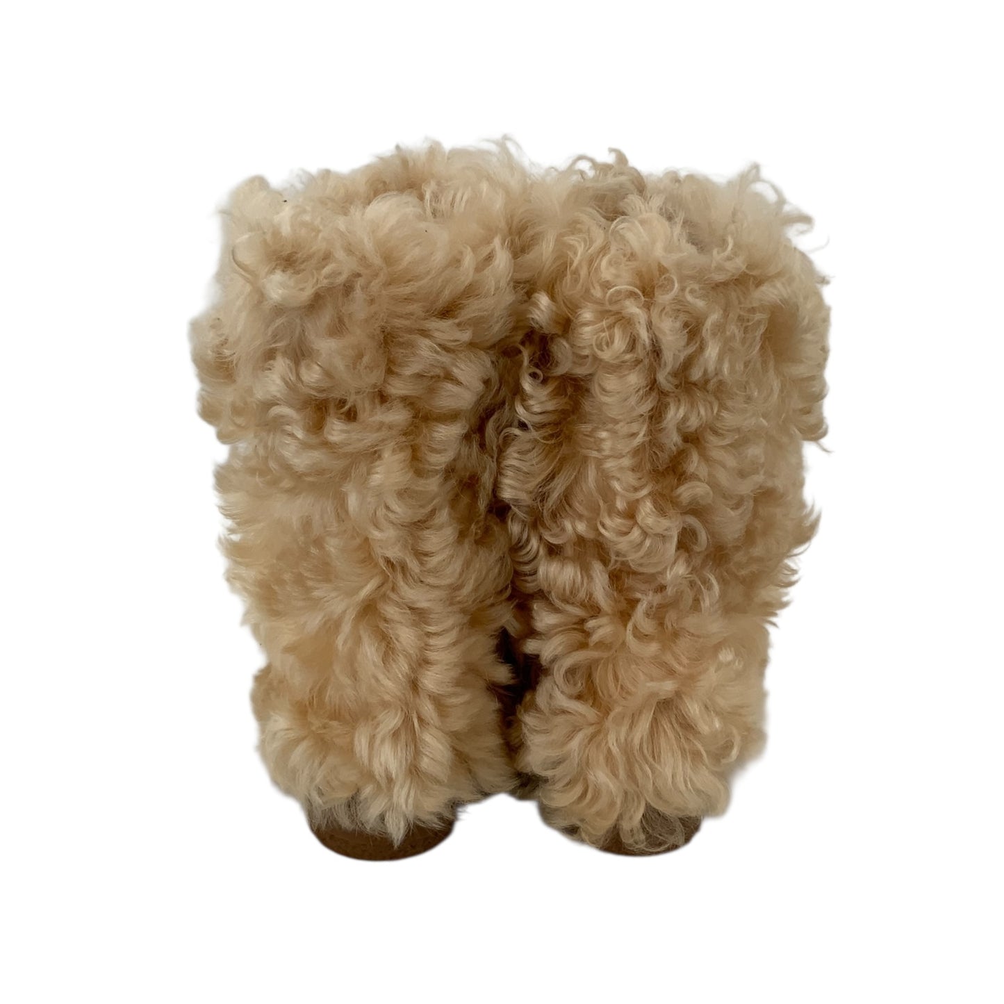 Saint Laurent Beige Shearling Ankle Boots
