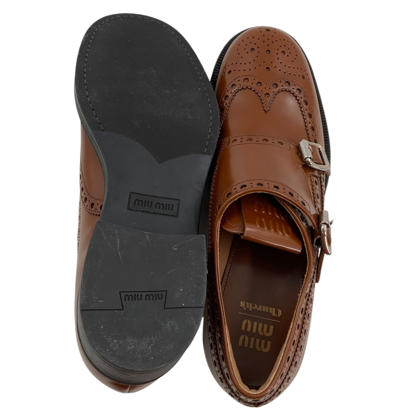 Miu Miu X Church's Leather Brogue Shoes