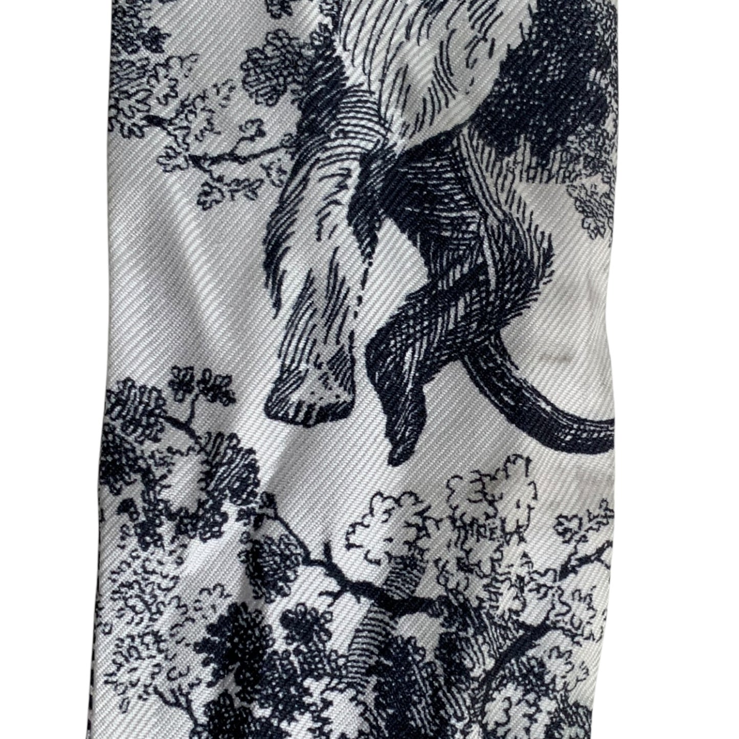 Christan Dior Silk Toile De Jouy Reverse Capri Mitzah Scarf