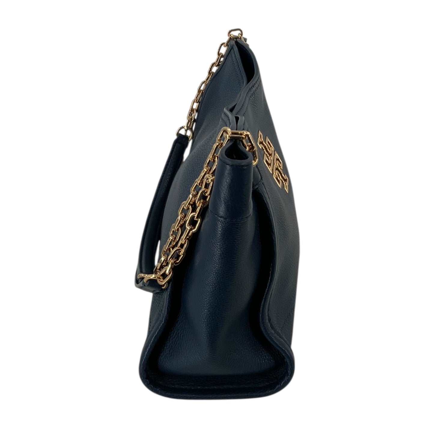 Tory Burch Blue Leather McGraw Slouchy Tote