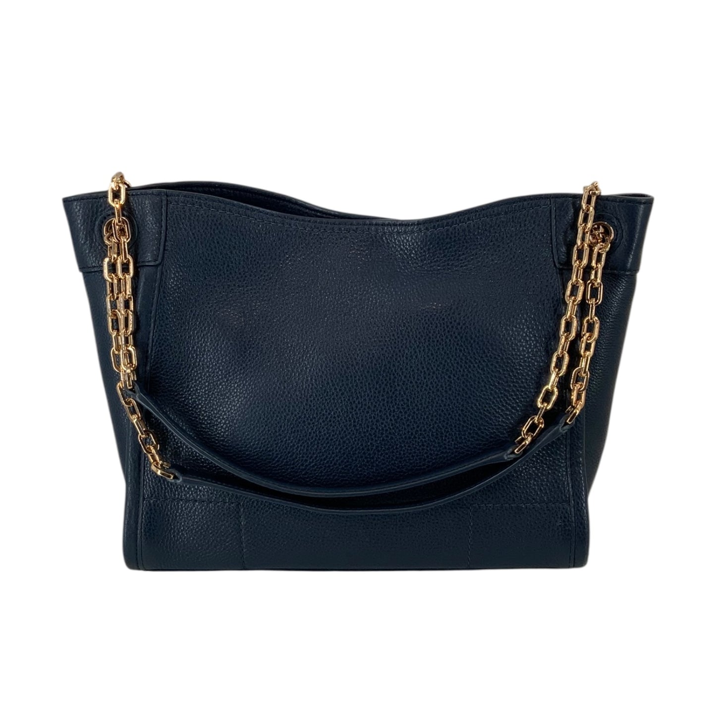 Tory Burch Blue Leather McGraw Slouchy Tote