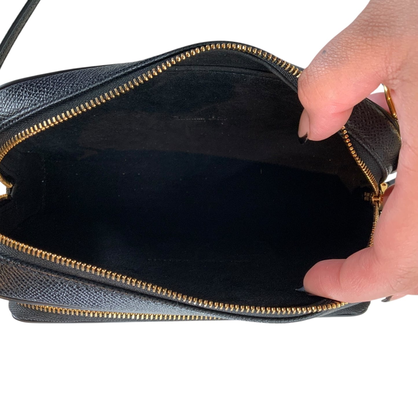 Christian Dior Grained Calfskin Caro Double Pouch Crossbody Bag