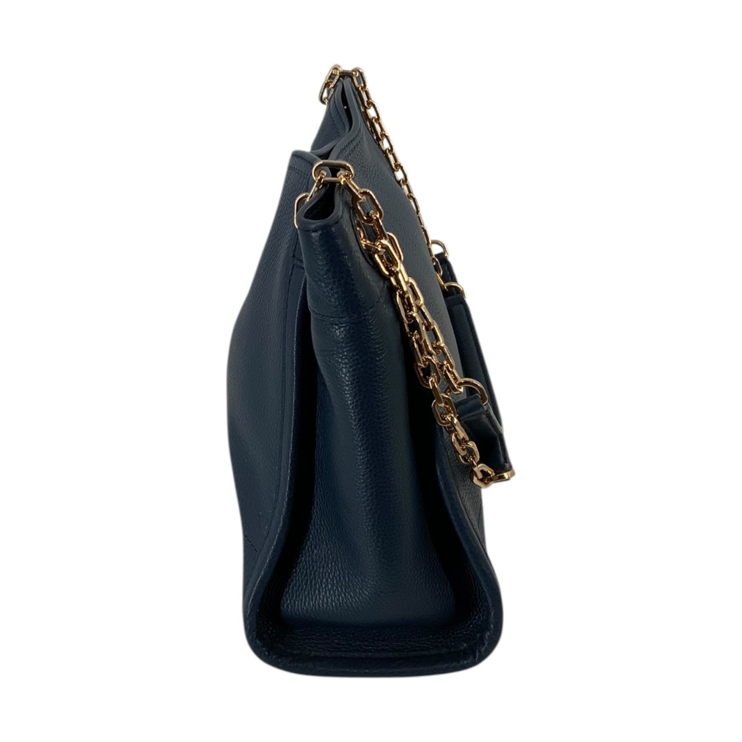 Tory Burch Blue Leather McGraw Slouchy Tote