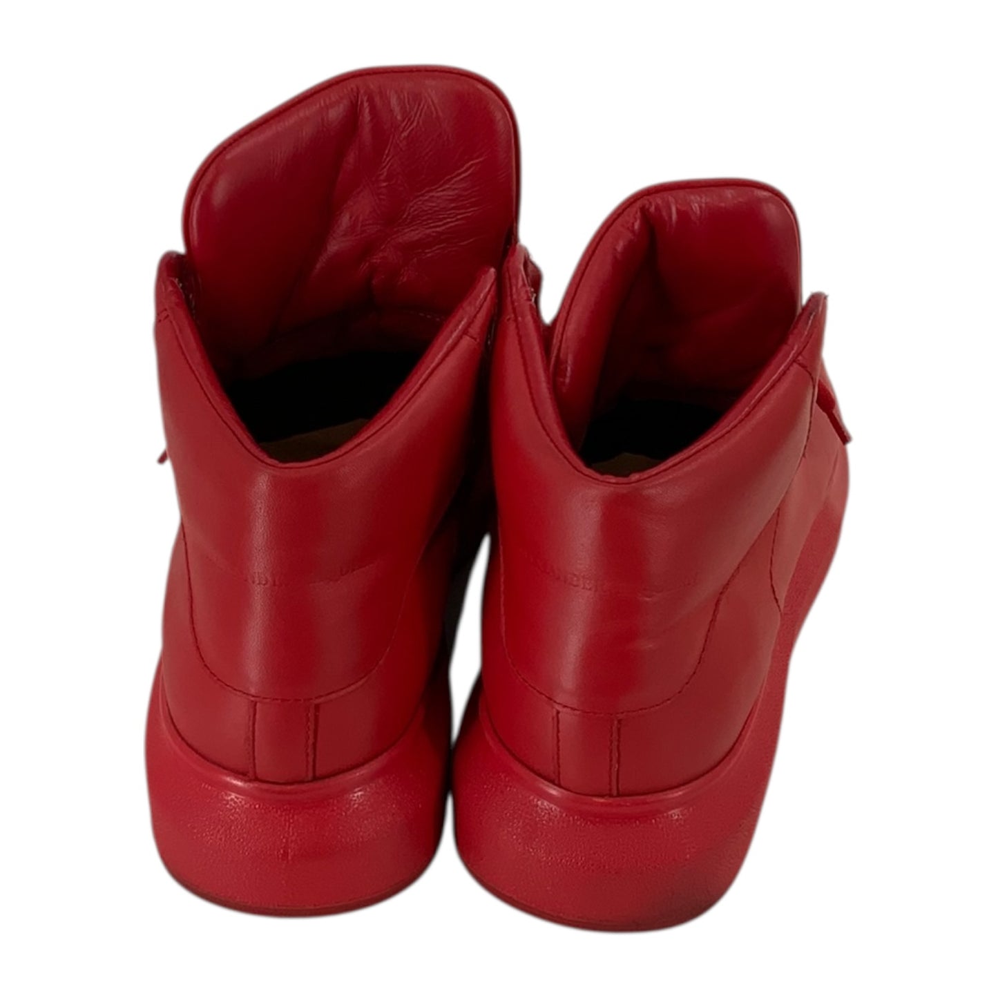 Alexander McQueen High Top Red Sneakers