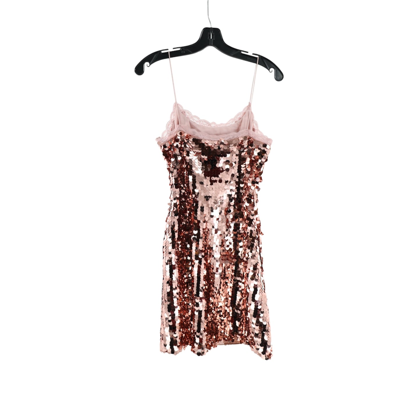 Love Shack Fancy Grecia Champagne Sequin Mini Dress