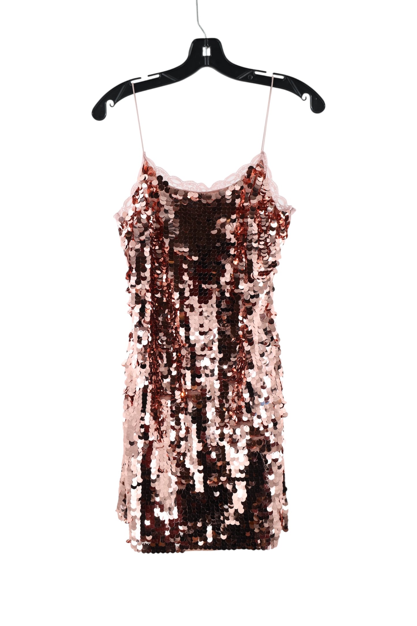 Love Shack Fancy Grecia Champagne Sequin Mini Dress