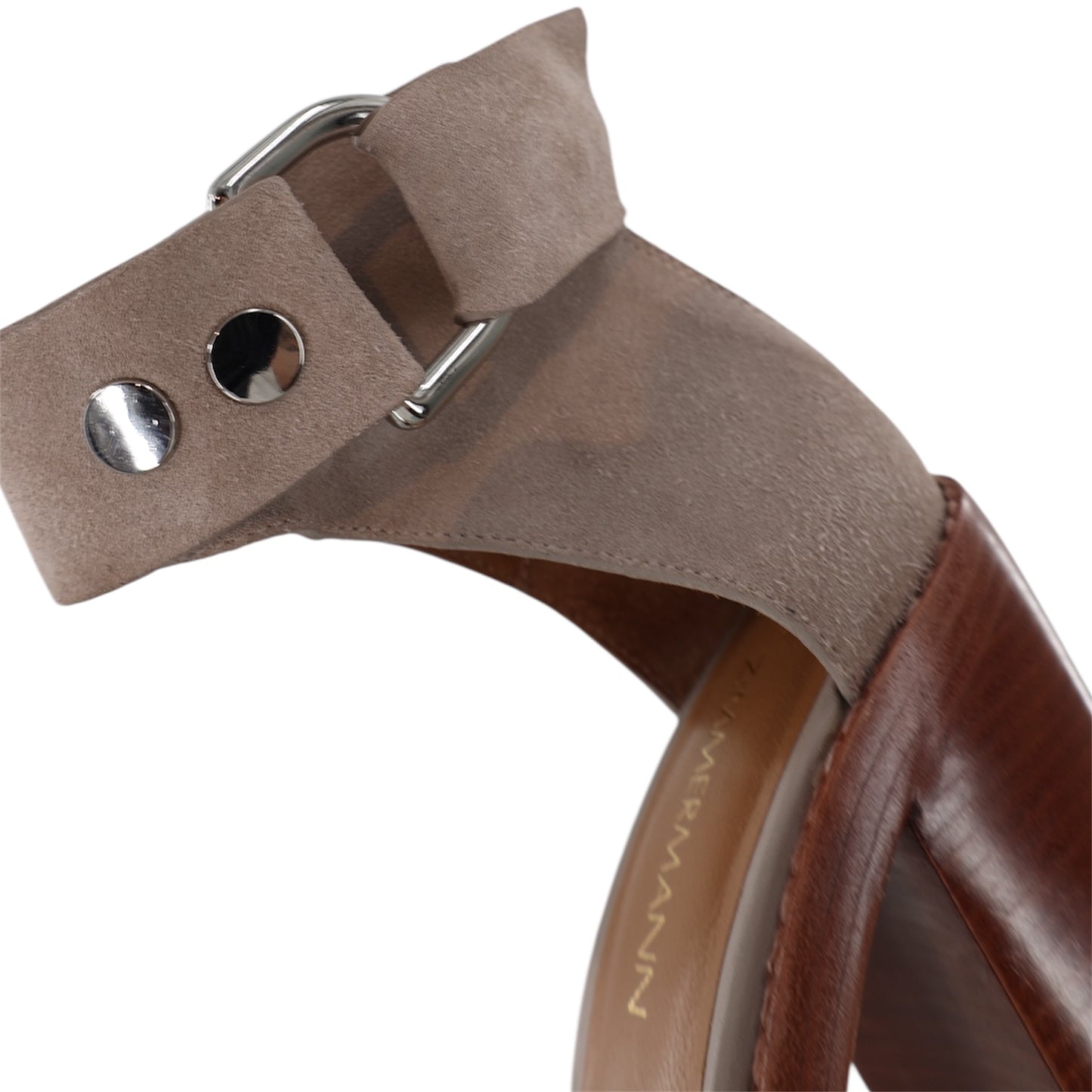 Zimmerman Taupe Suede Leather Strap Sandals