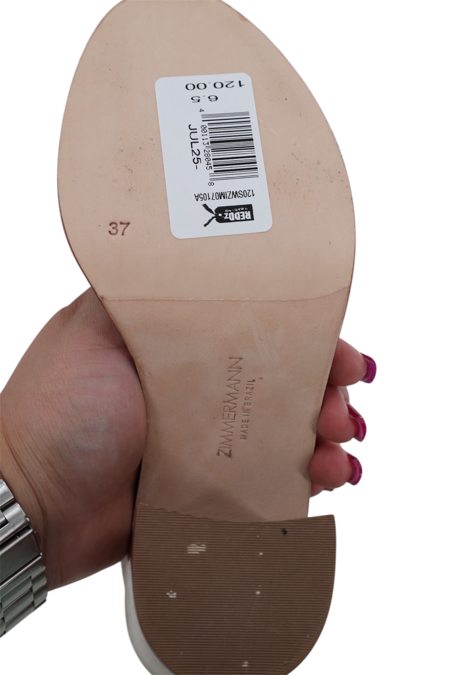 Zimmerman Taupe Suede Leather Strap Sandals