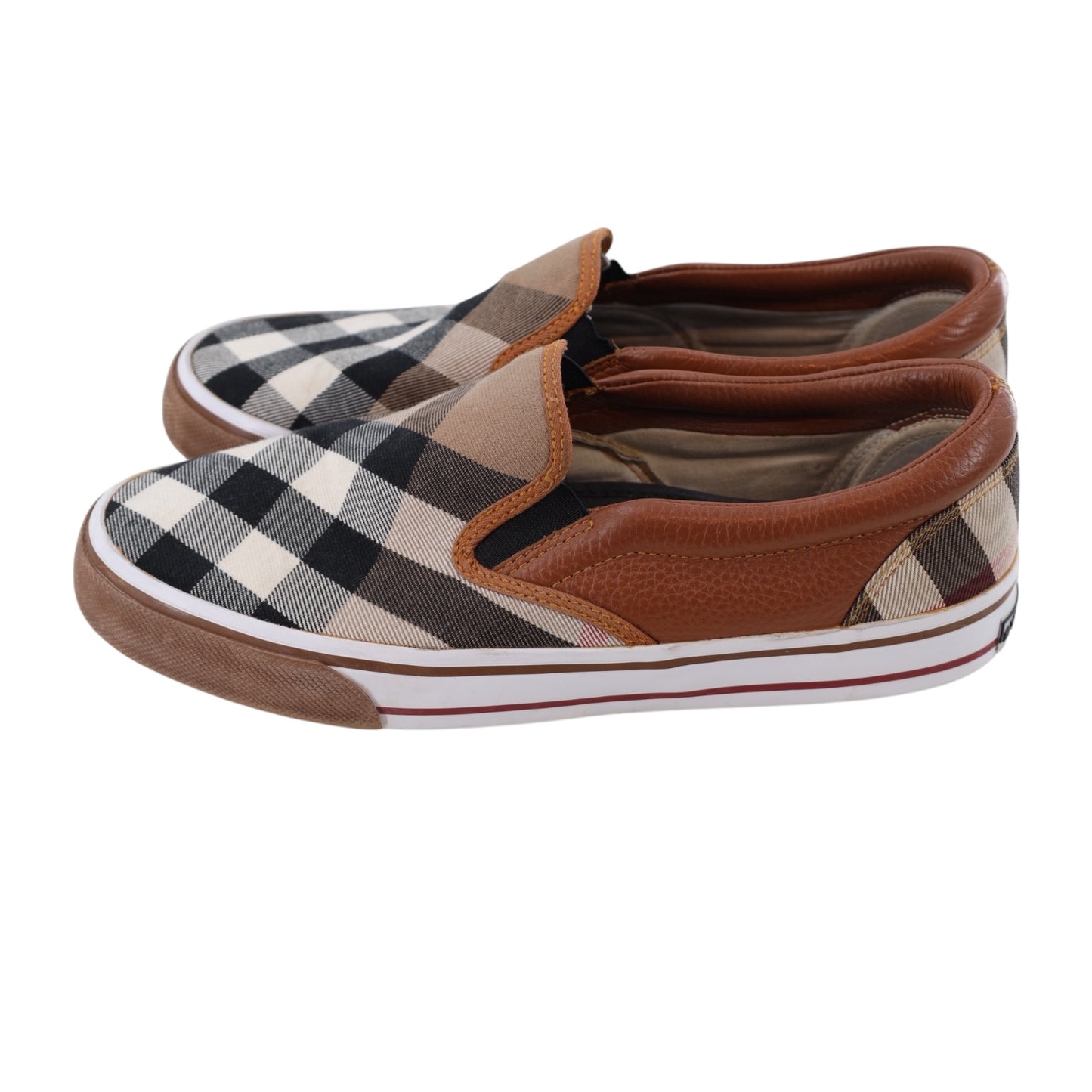 Burberry Nova Check Plaid Slip-On Sneakers