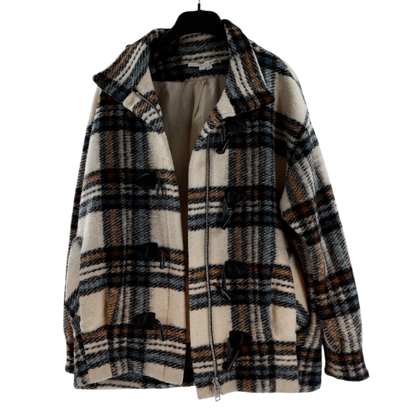 Veronica Beard Flannel Print Coat