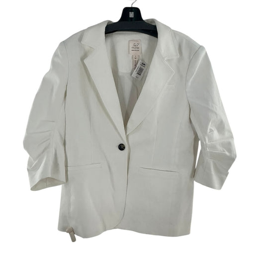 Cinq à Sept Khloe White Denim Blazer