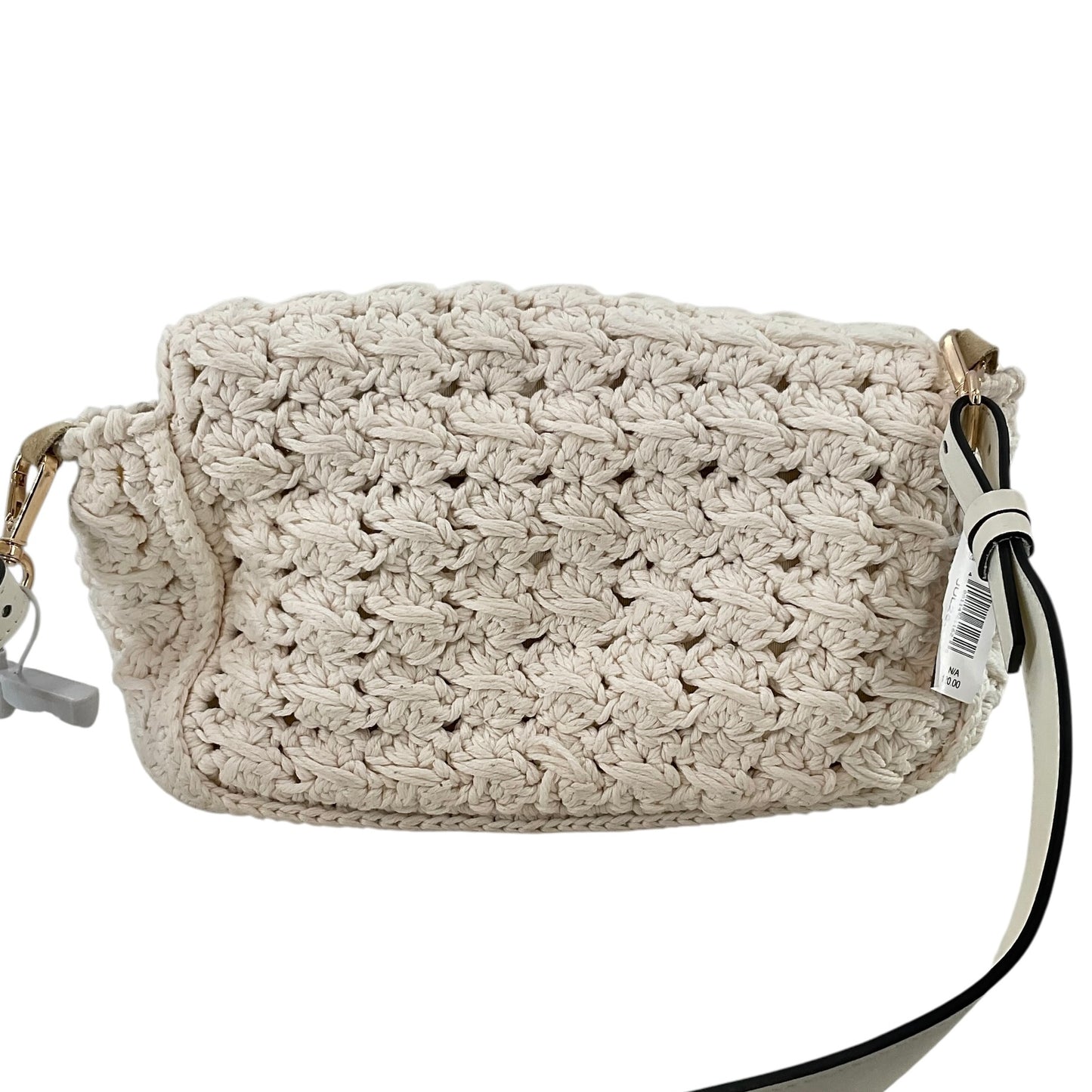 120% Lino Handmade Crochet Linen Flap Bag