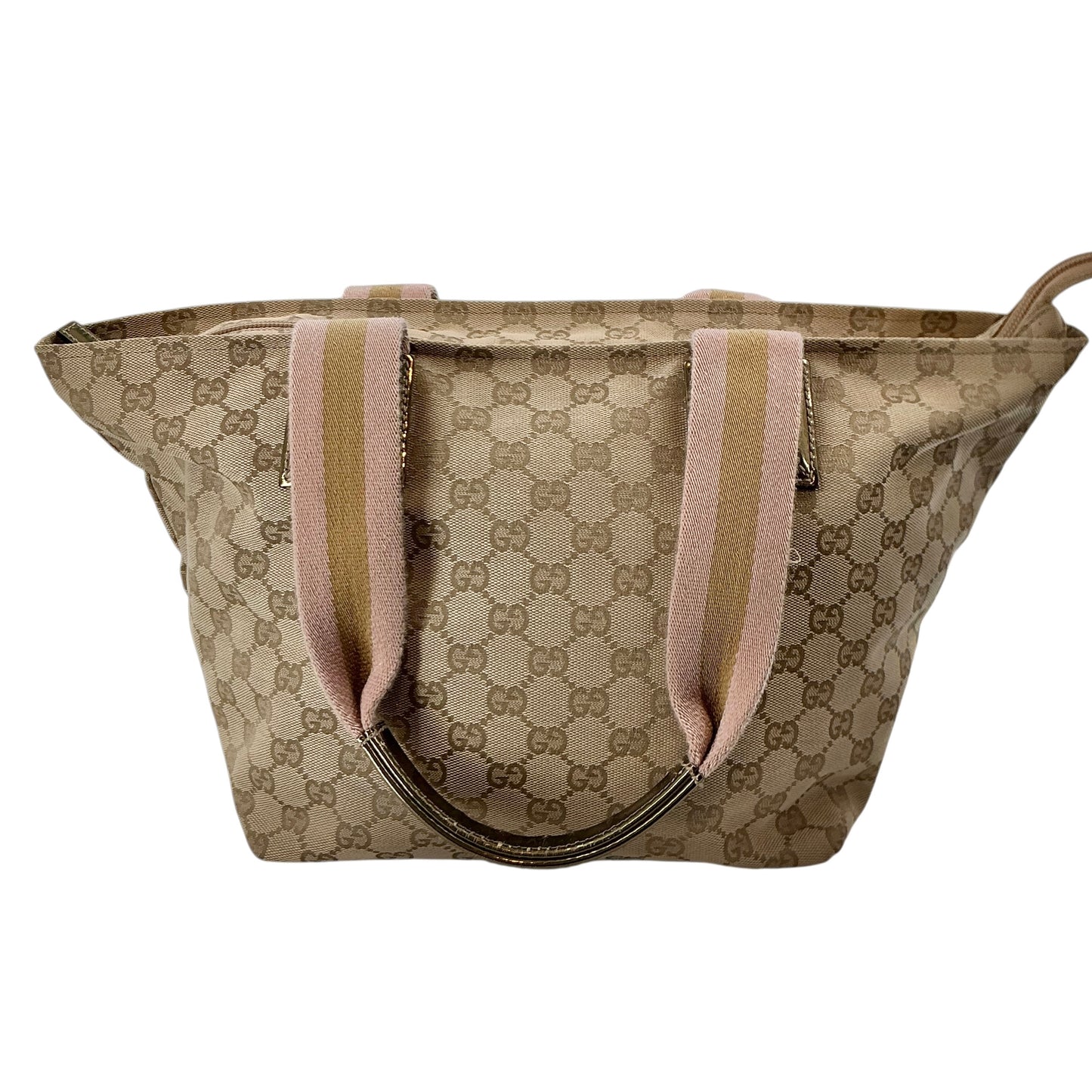 Gucci Original GG Monogram Canvas Medium Web Handle Tote