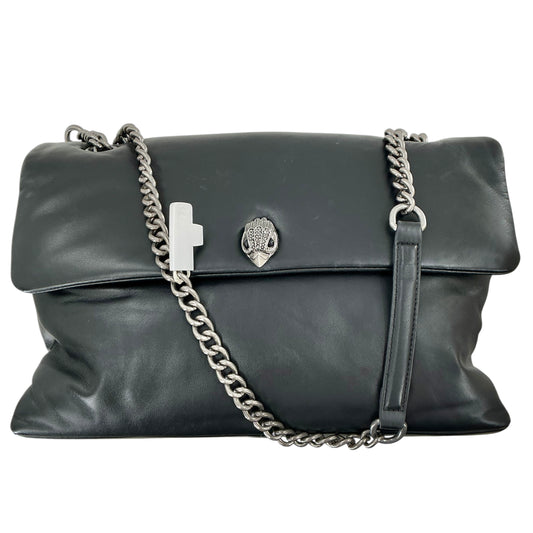 Kurt Geiger London XXL Kew Black Soft Puff Leather Convertible Shoulder Bag