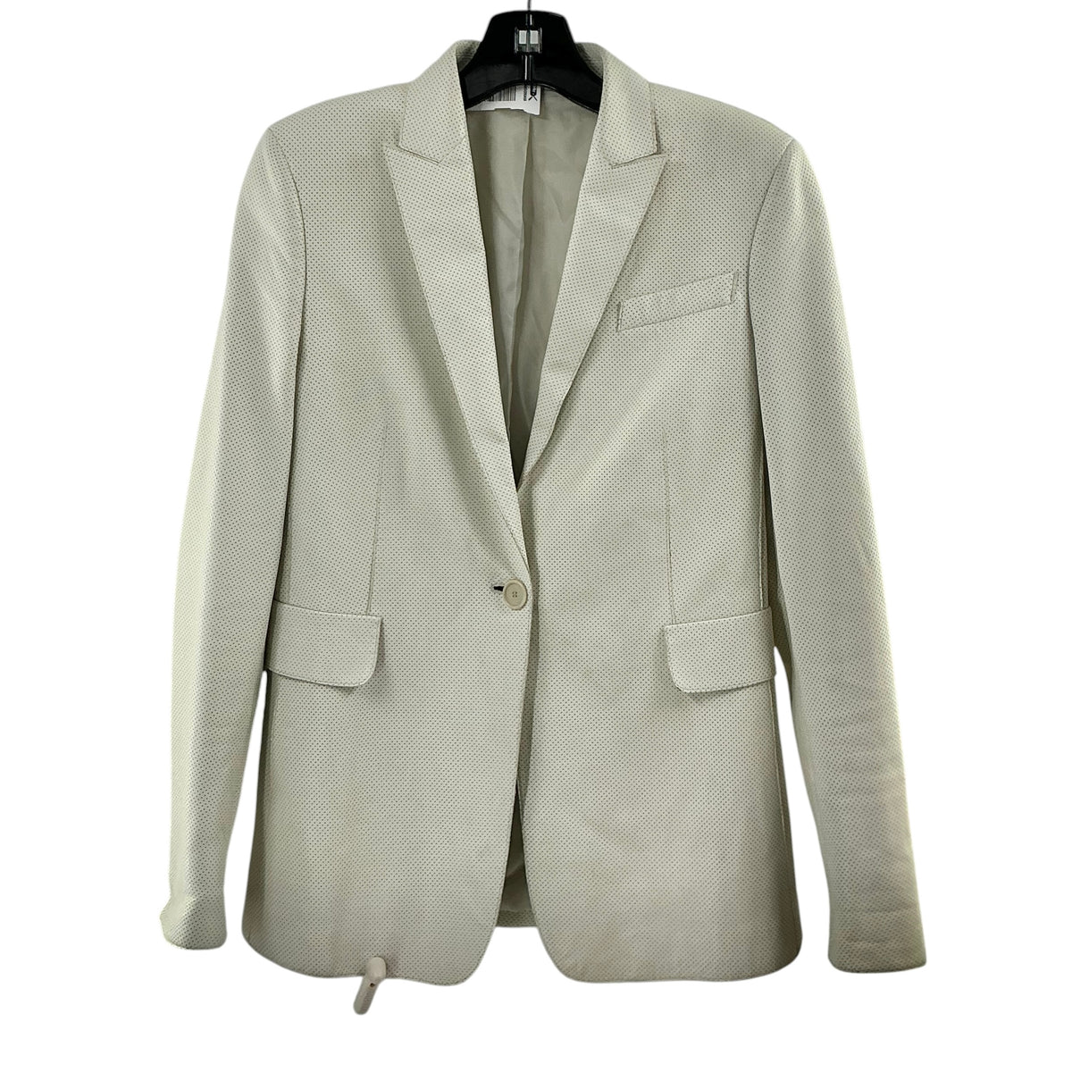 Akris Punto Single Button Textured Blazer Sage Cream