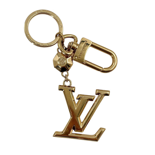 Louis Vuitton LV Facettes Bag Charm & Key Holder (Gold Metal, M65216)