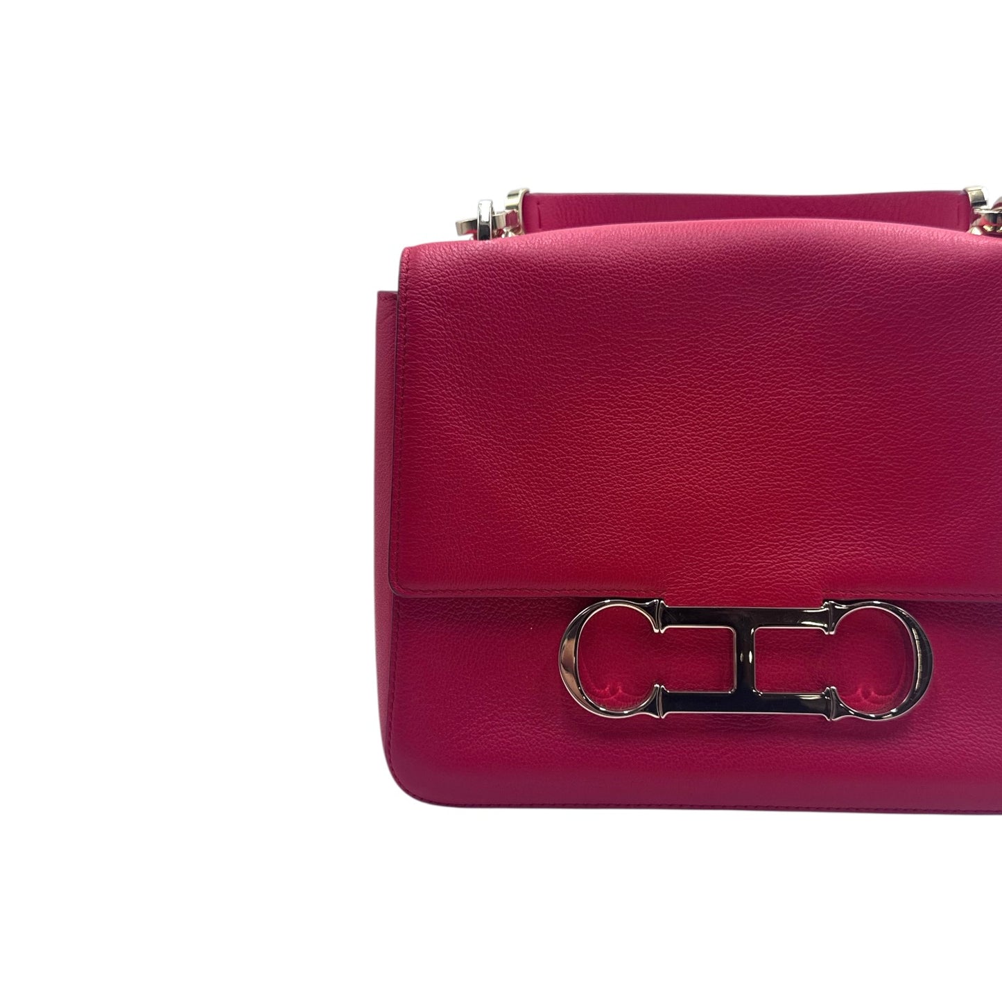 Carolina Herrera Initials Insignia Leather Shoulder Bag