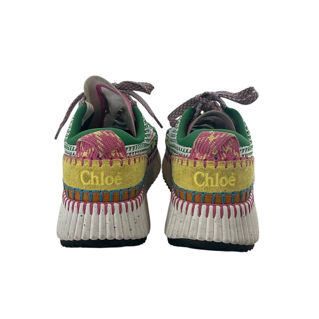 Chloé Nama Mixed-Media Mesh Platform Sneakers