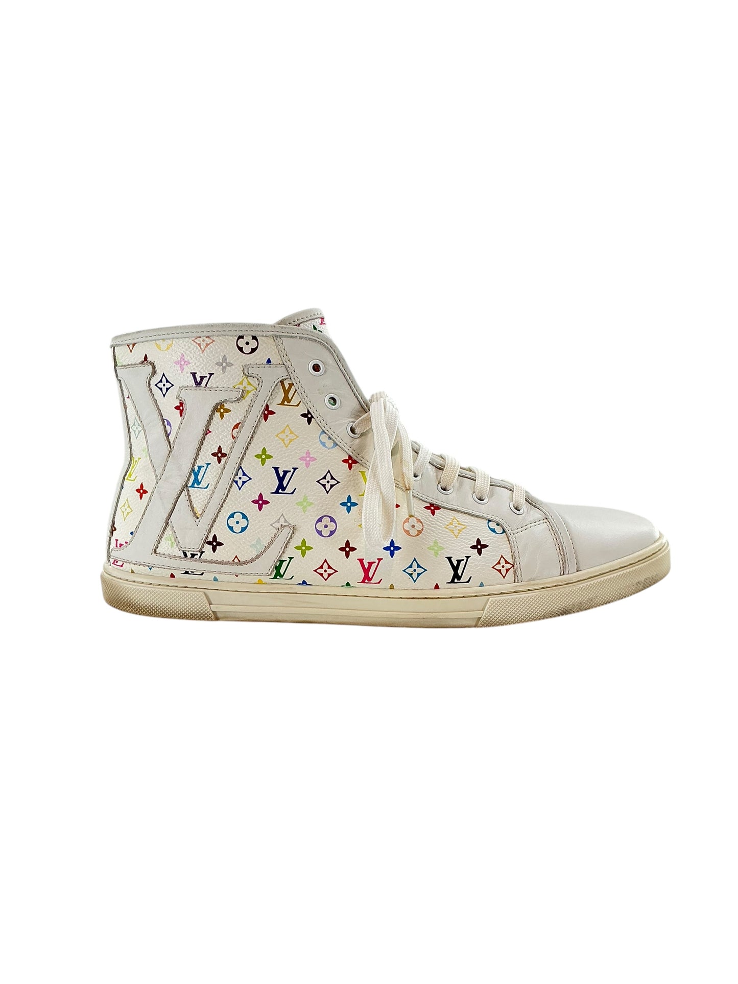 Louis Vuitton Limited Edition Takashi Murakami Multicolor Monogram Sneakers sz 39.5