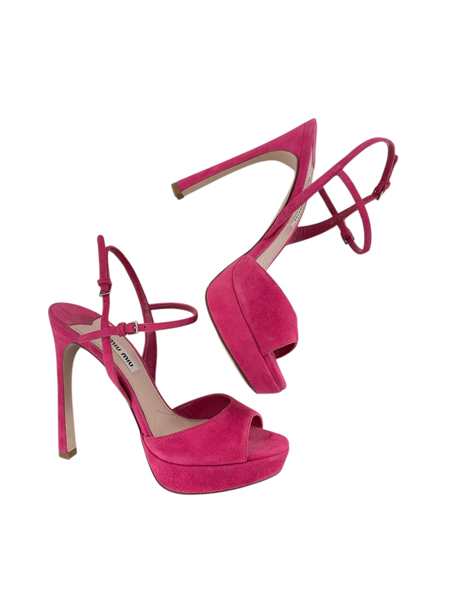 Miu Miu Peony Suede Slingback Sandals