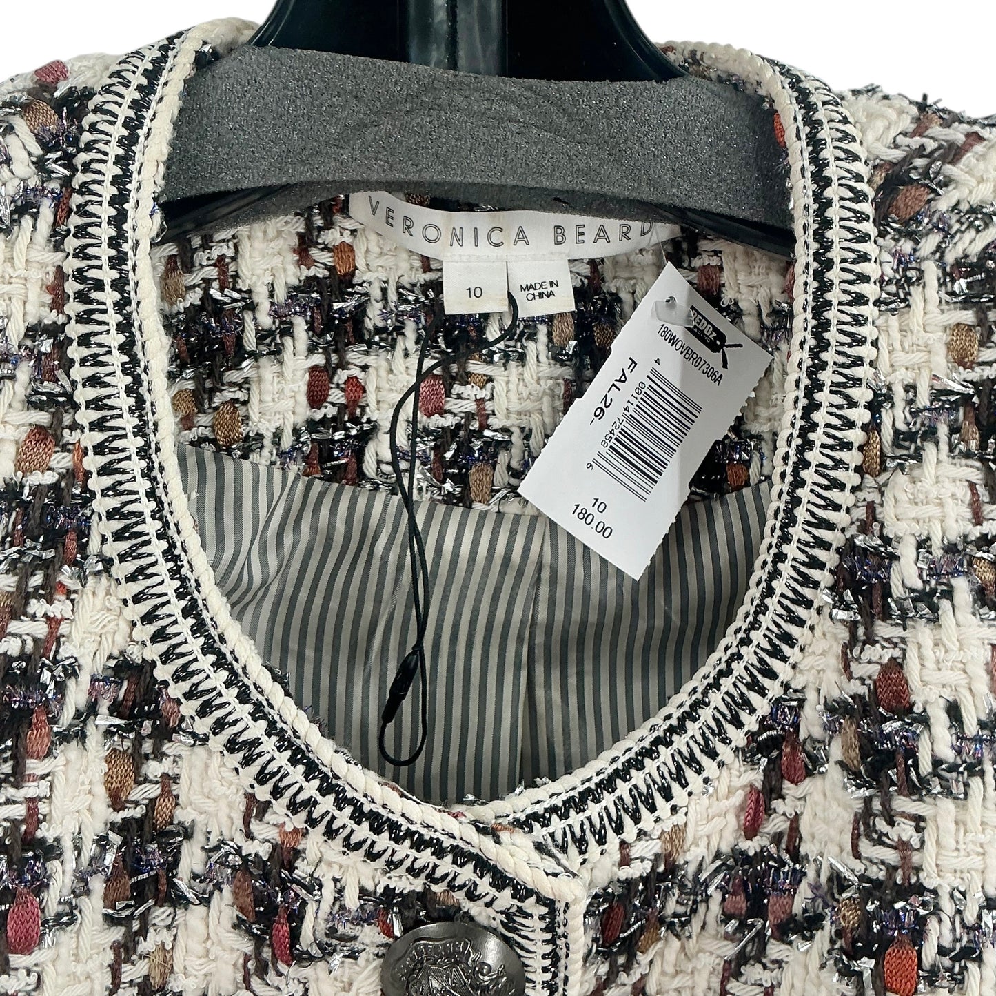 Veronica Beard Cirtane Houndstooth Tweed Jacket