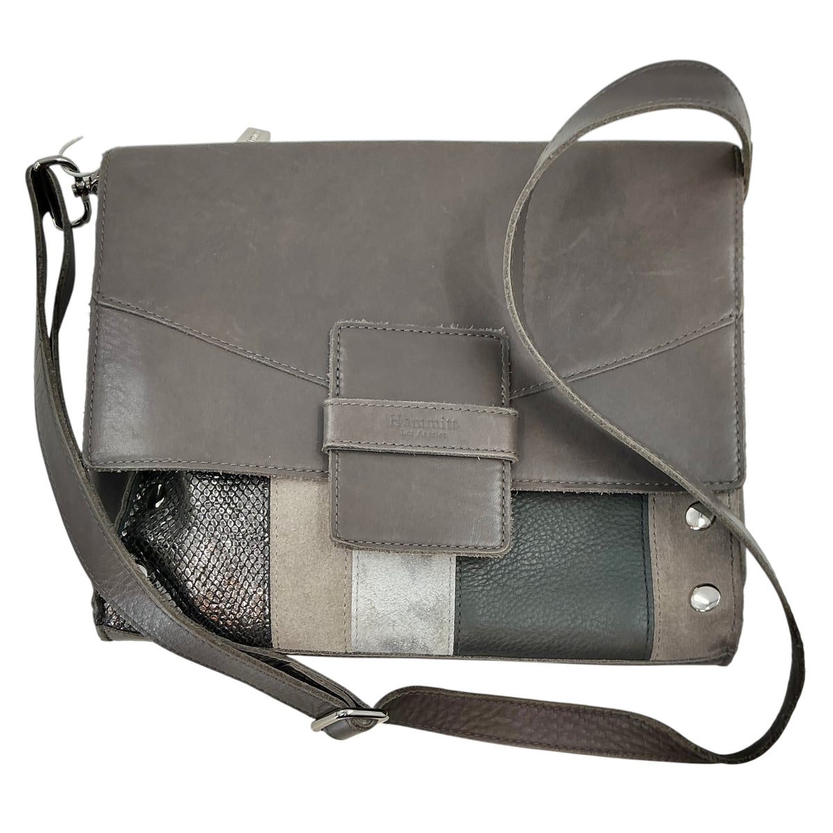Hammitt OG Joe Gray Colorblock Leather Crossbody Shoulder Bag