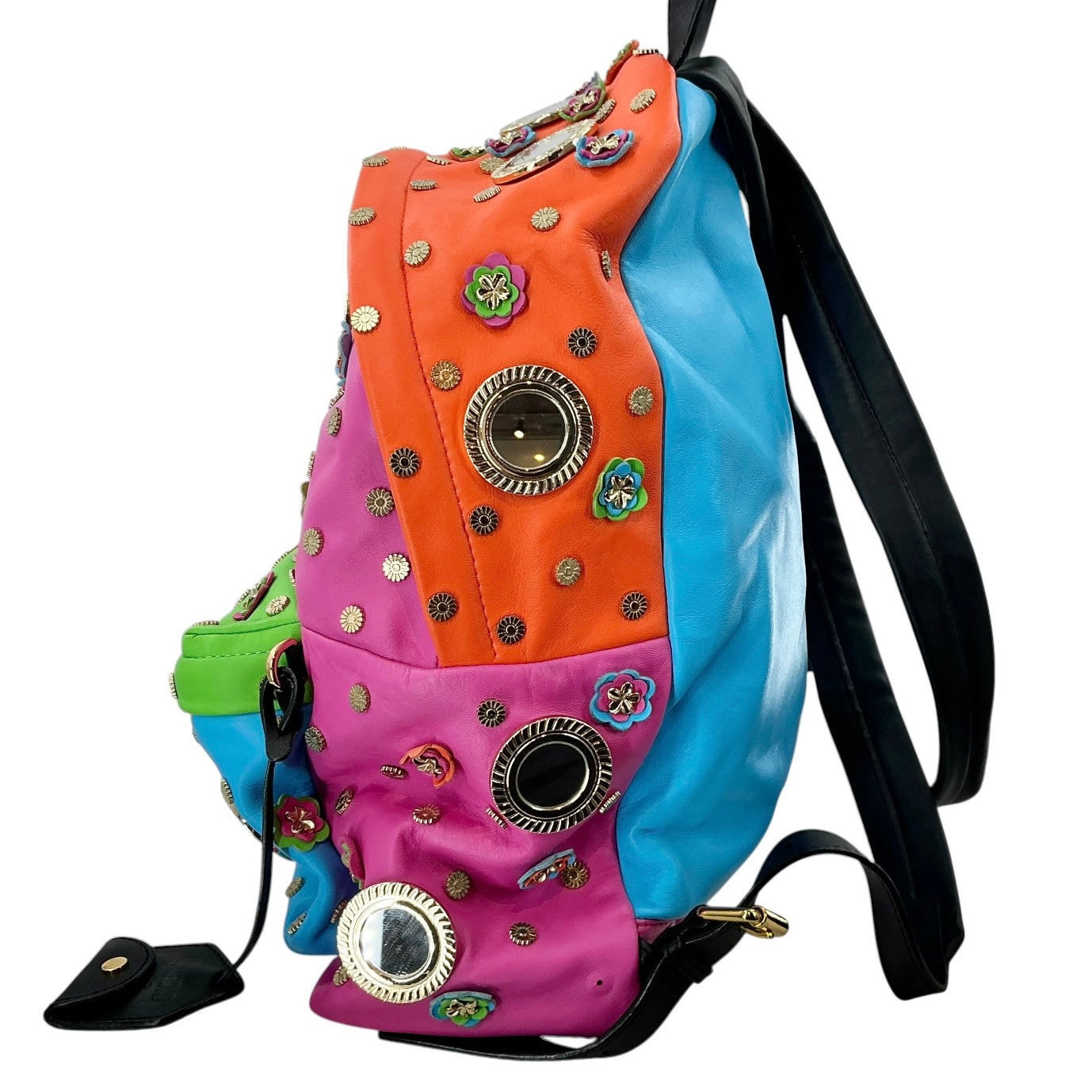 Moschino Couture "Hippie Chic" Embellished Leather Backpack