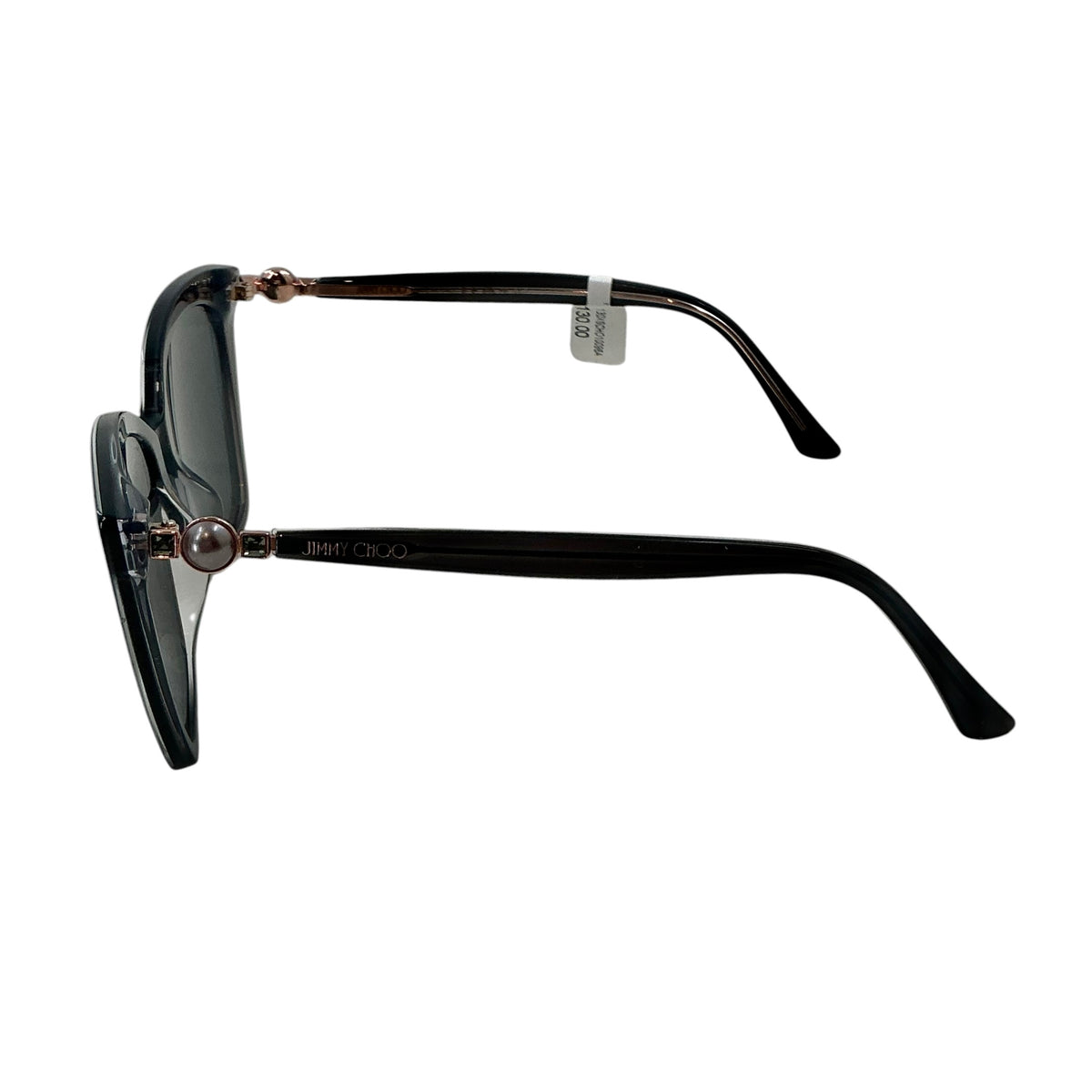 Jimmy Choo RUA/G/S Women's Cat-Eye Sunglasses – Black Acetate Frames