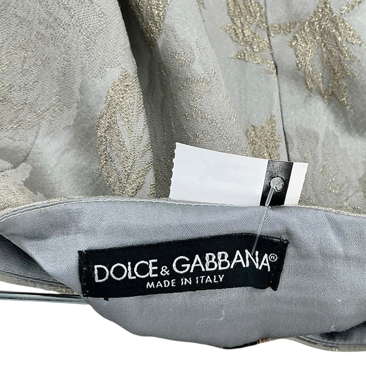 Dolce & Gabbana Cream Floral Brocade Pencil Skirt