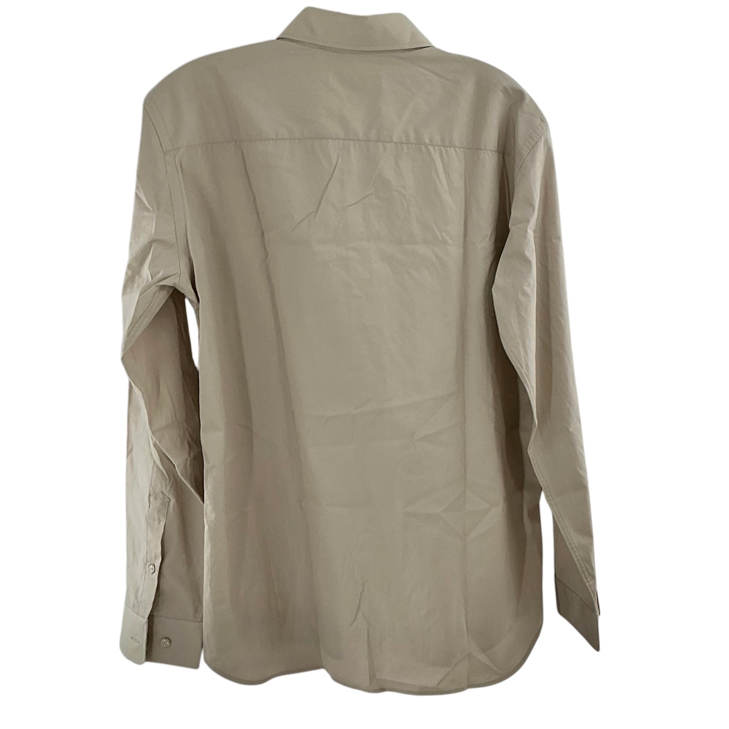 Burberry London England Men's Beige Long Sleeve Dress Shirt