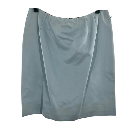 Gilles Montezin Pale Blue Satin Midi Skirt