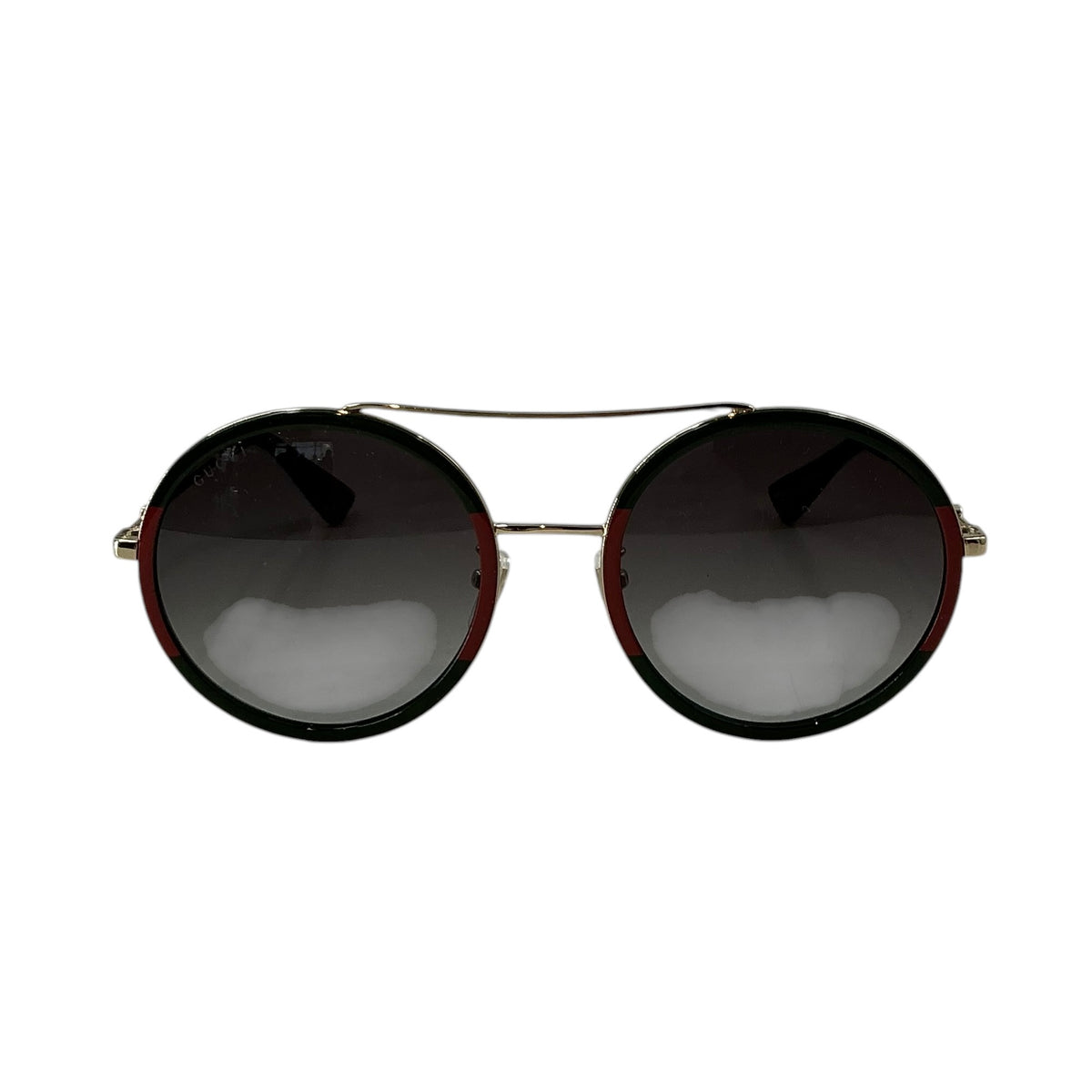 Gucci GG0061S Round Web Frame Sunglasses